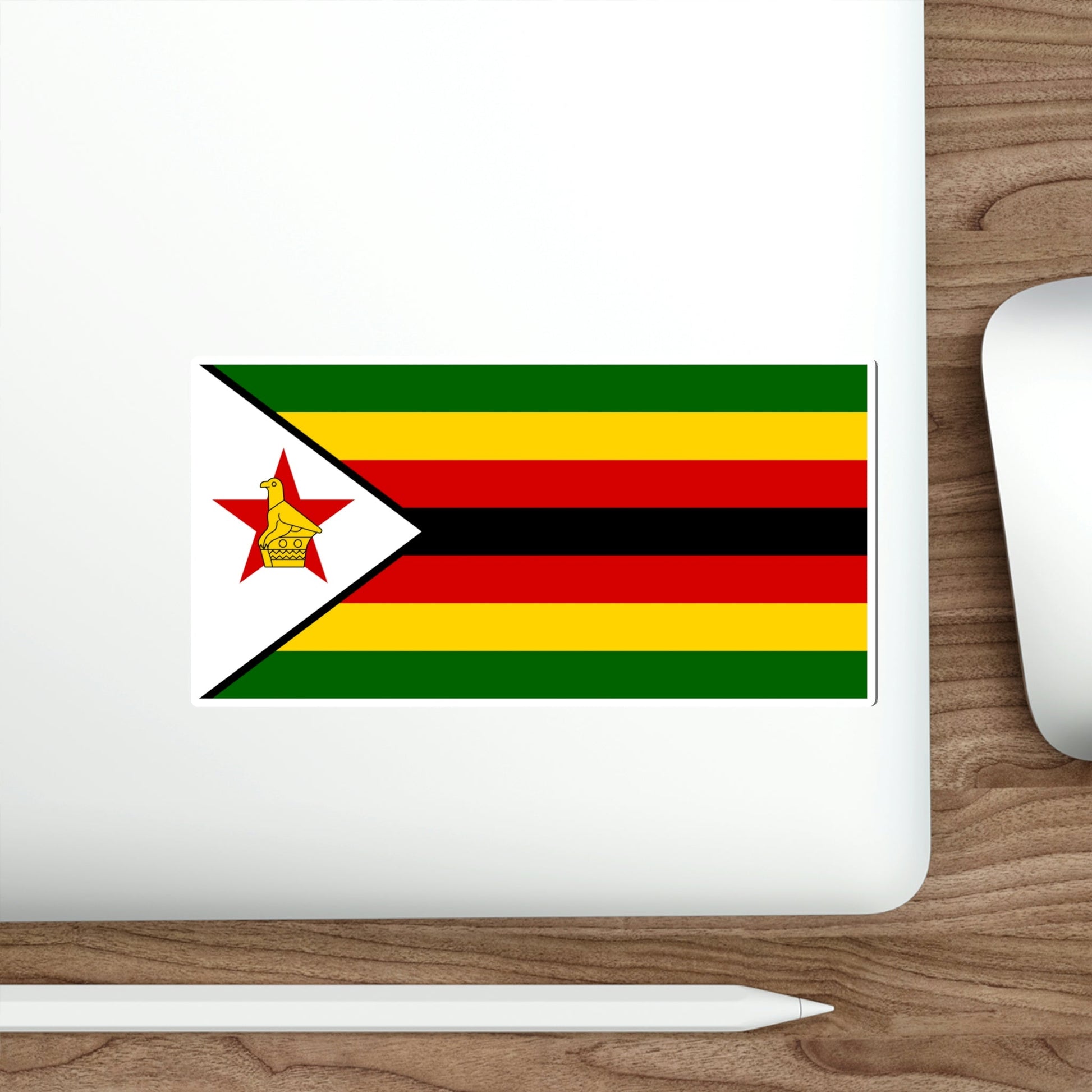 Flag of Zimbabwe STICKER Vinyl Die-Cut Decal-The Sticker Space