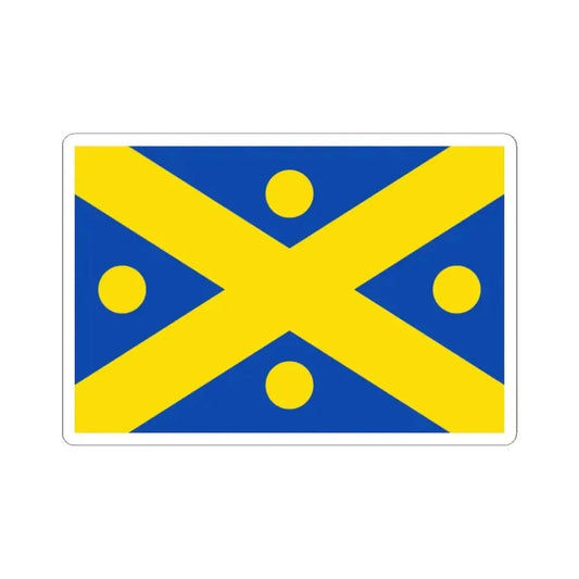 Flag of Zingem (Belgium) STICKER Vinyl Kiss-Cut Decal 2 Inch White - The Sticker Space