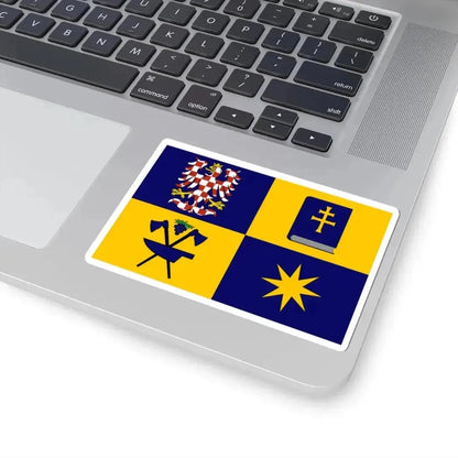 Flag of Zlin Region (Czech Republic) STICKER Vinyl Kiss-Cut Decal - The Sticker Space