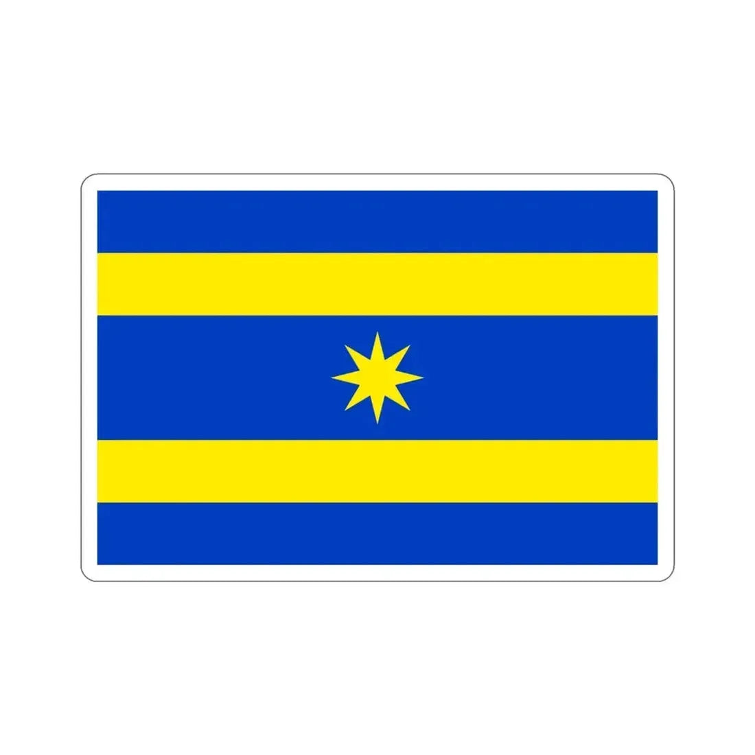 Flag of Zlín Czech Republic STICKER Vinyl Die-Cut Decal 4 Inch - The Sticker Space