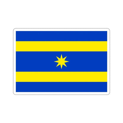 Flag of Zlín Czech Republic STICKER Vinyl Die-Cut Decal 4 Inch - The Sticker Space