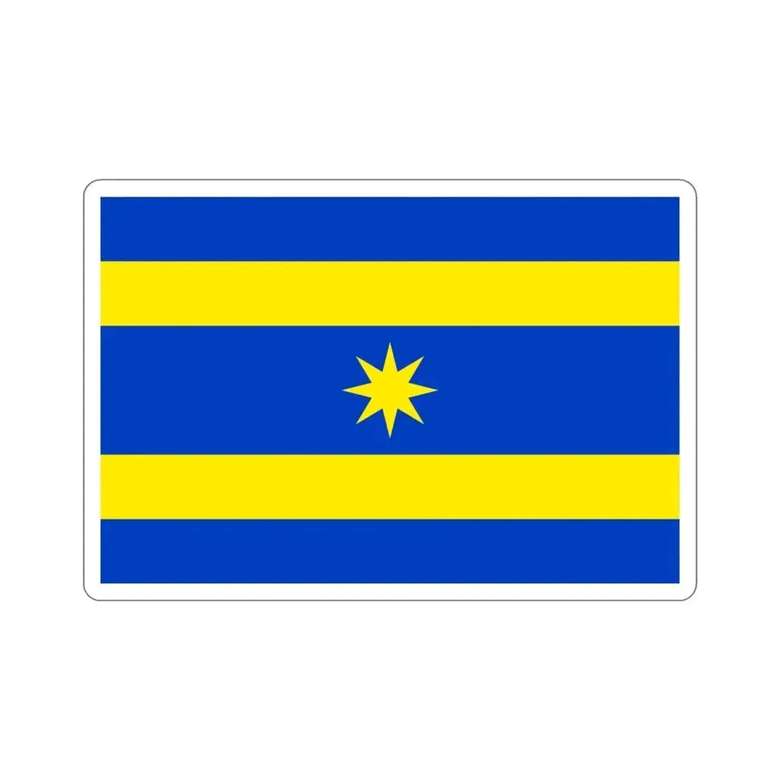 Flag of Zlín Czech Republic STICKER Vinyl Die-Cut Decal 5 Inch - The Sticker Space