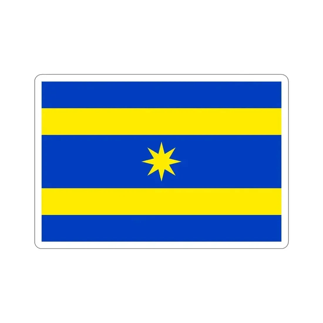 Flag of Zlín Czech Republic STICKER Vinyl Die-Cut Decal 6 Inch - The Sticker Space