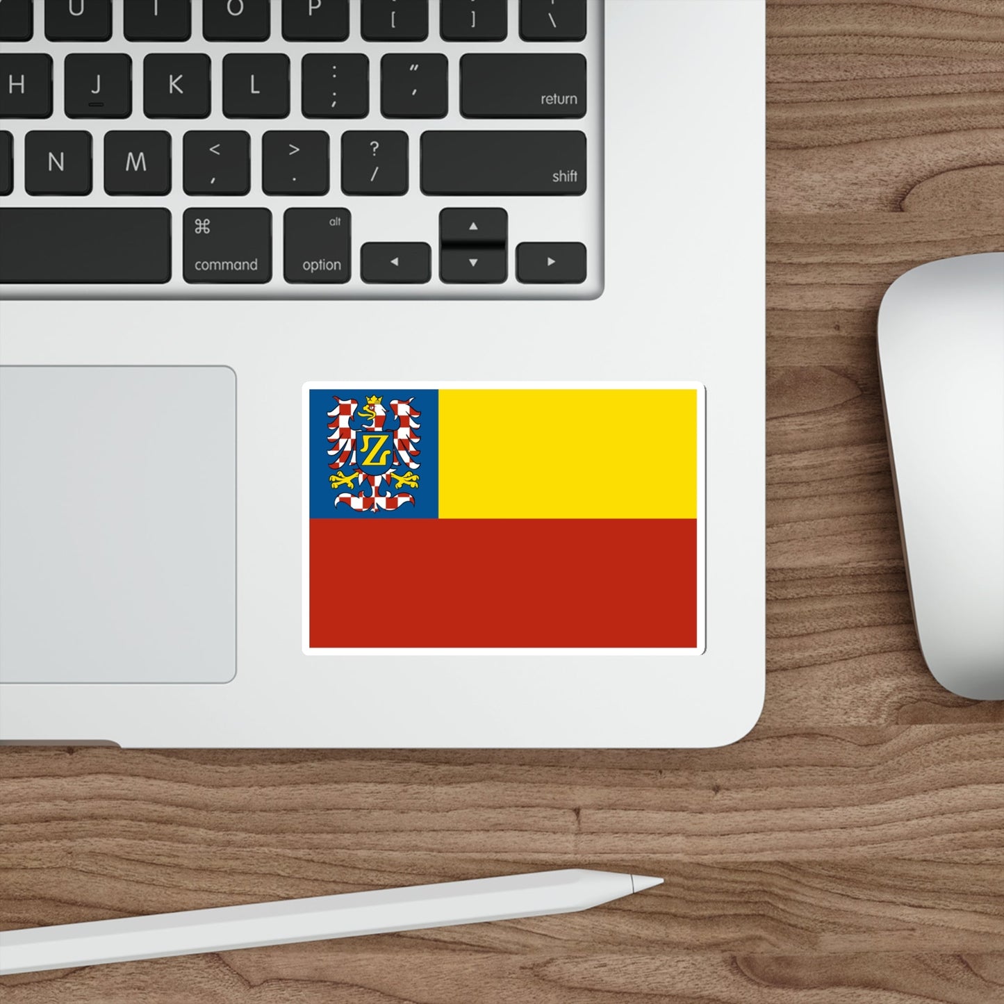 Flag of Znojmo Czech Republic STICKER Vinyl Die-Cut Decal-The Sticker Space