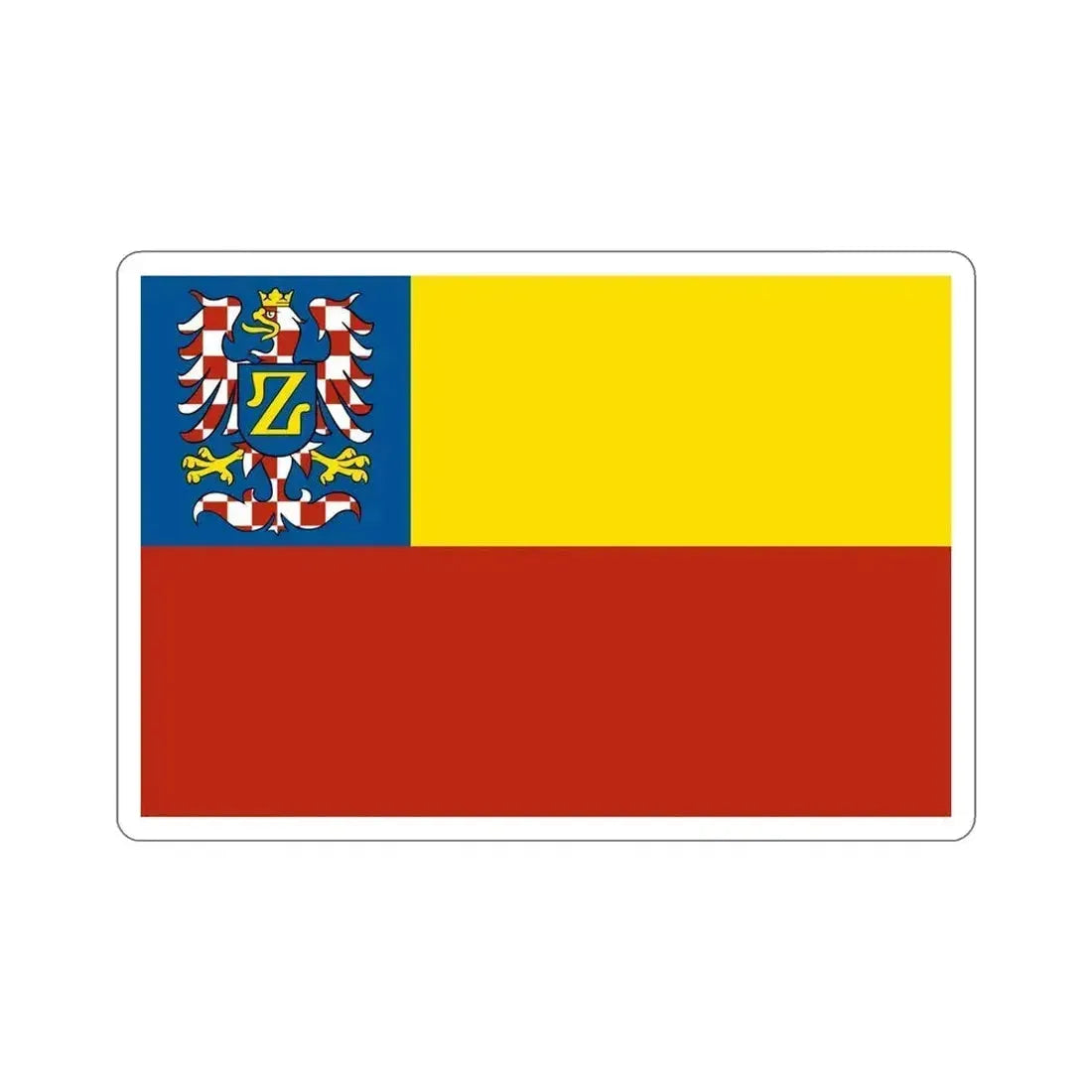 Flag of Znojmo Czech Republic STICKER Vinyl Die-Cut Decal 5 Inch - The Sticker Space