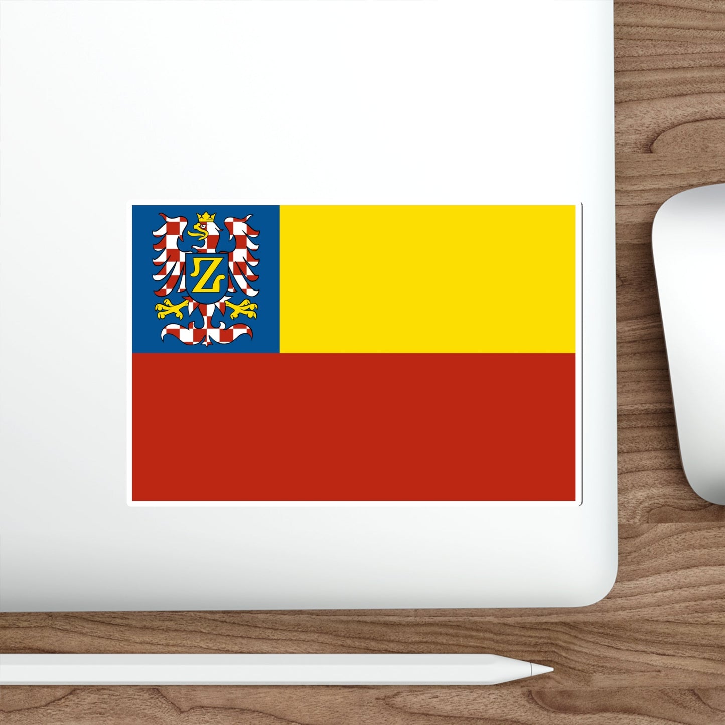 Flag of Znojmo Czech Republic STICKER Vinyl Die-Cut Decal-The Sticker Space