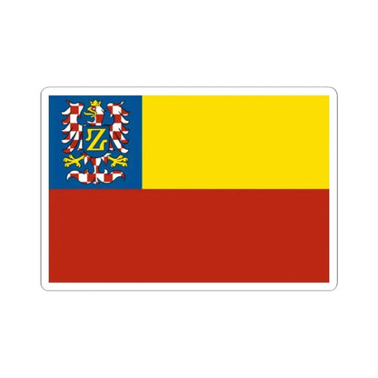 Flag of Znojmo Czech Republic - STICKER Vinyl Kiss-Cut Decal 2 Inch White - The Sticker Space