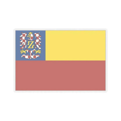 Flag of Znojmo Czech Republic - STICKER Vinyl Kiss-Cut Decal 6 Inch Transparent - The Sticker Space