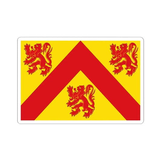 Flag of Zoersel (Belgium) STICKER Vinyl Kiss-Cut Decal 2 Inch White - The Sticker Space