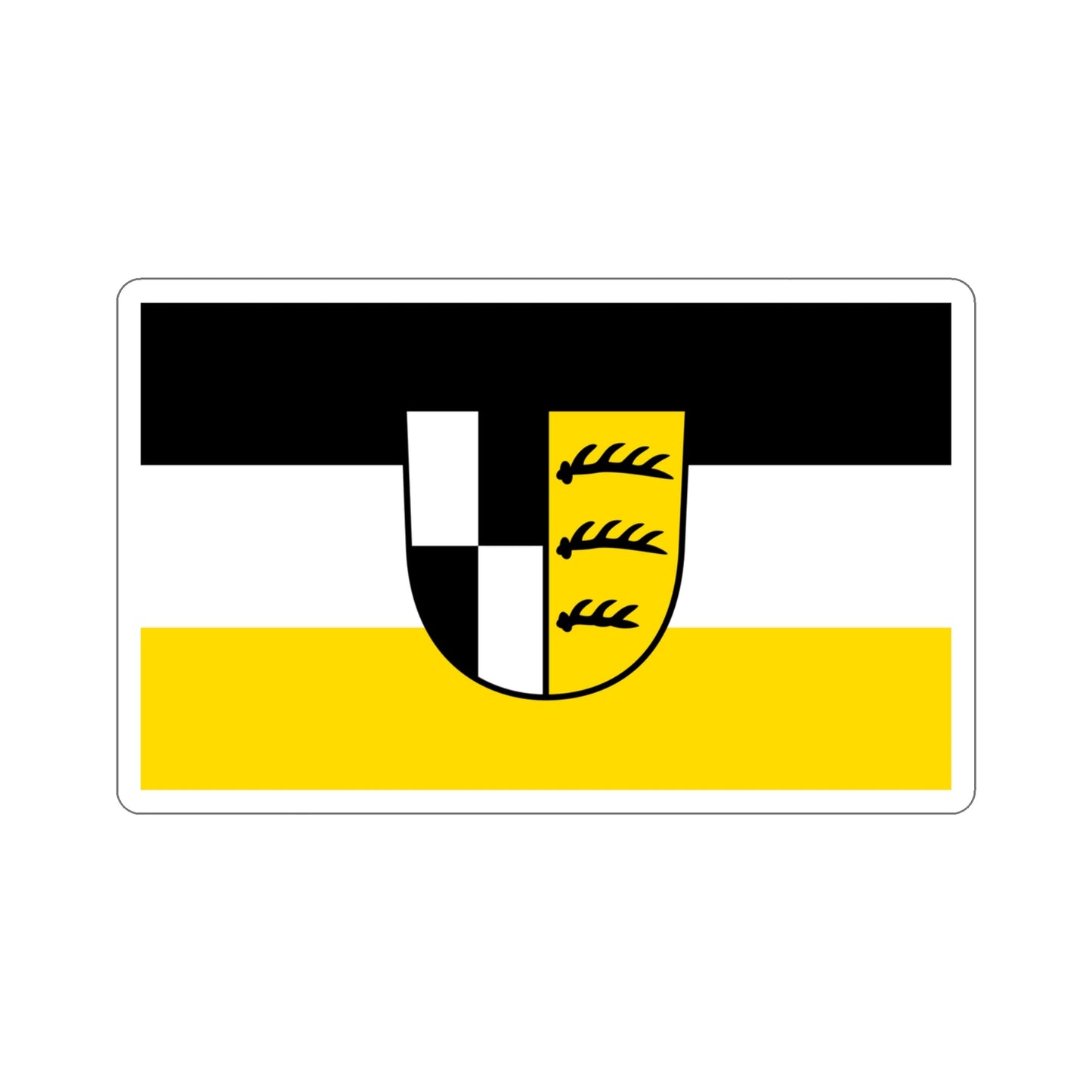 Flag of Zollernalbkreis Germany STICKER Vinyl Die-Cut Decal-4 Inch-The Sticker Space