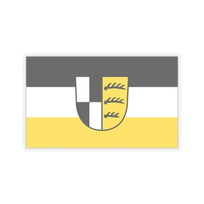 Flag of Zollernalbkreis Germany - STICKER Vinyl Kiss-Cut Decal 2 Inch Transparent - The Sticker Space