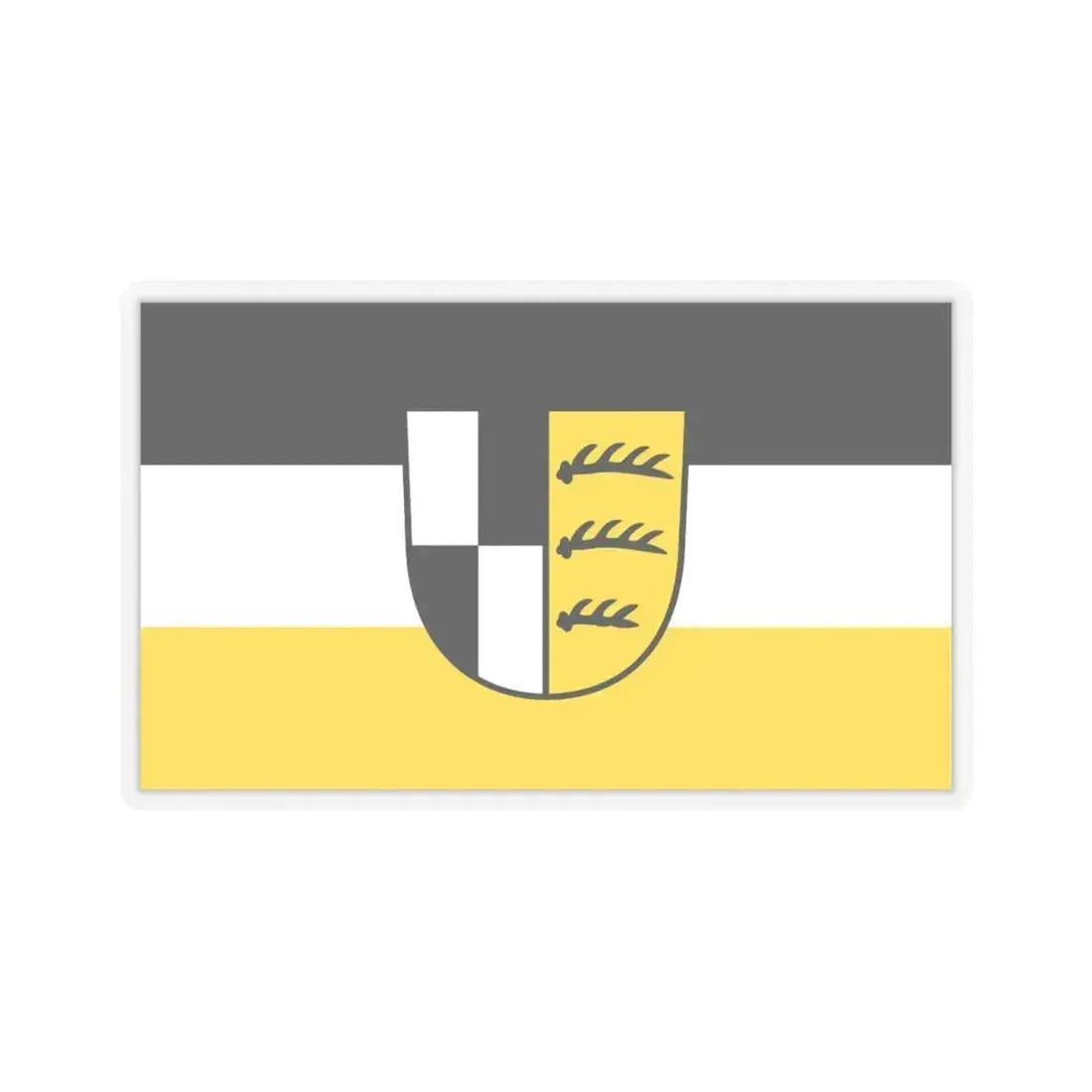 Flag of Zollernalbkreis Germany - STICKER Vinyl Kiss-Cut Decal 6 Inch Transparent - The Sticker Space