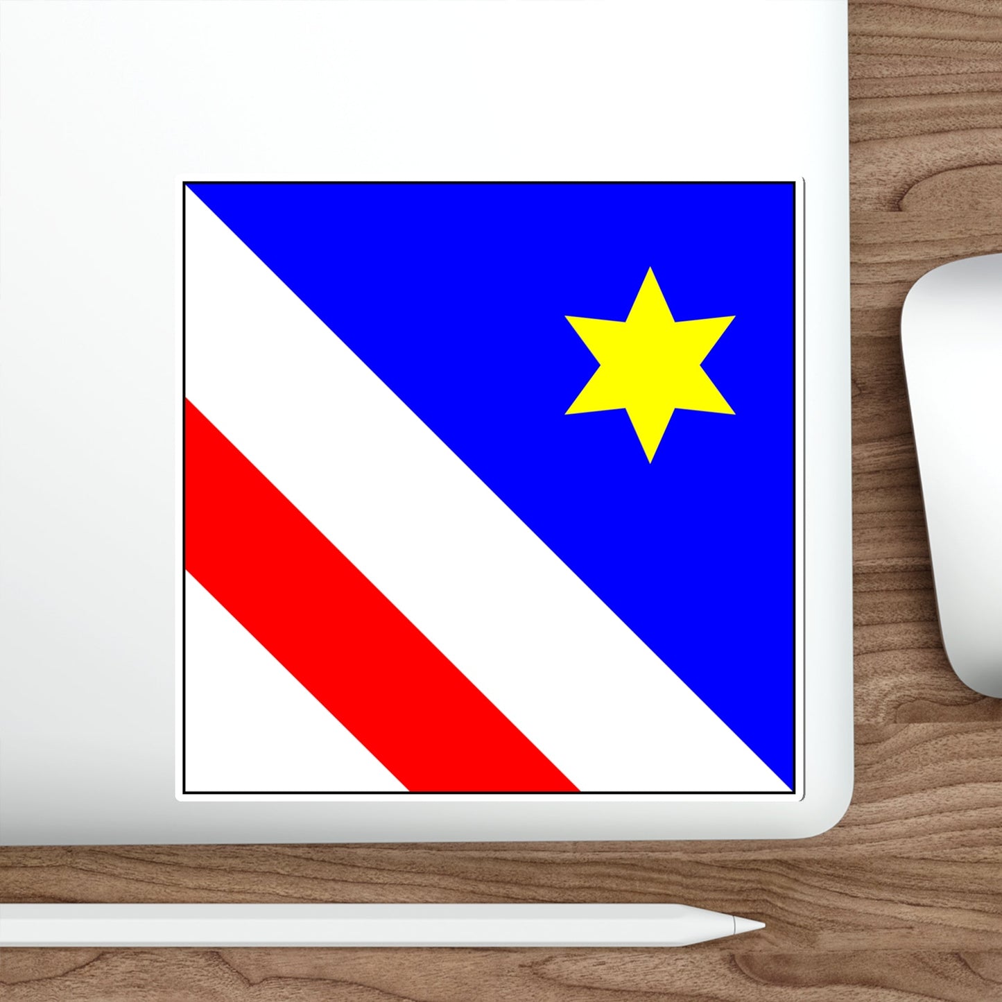 Flag of Zollikon Switzerland STICKER Vinyl Die-Cut Decal-The Sticker Space