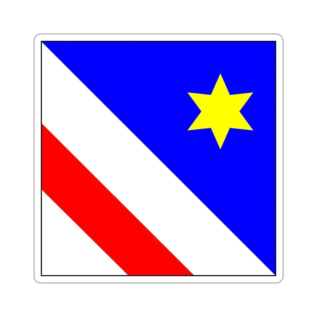 Flag of Zollikon Switzerland STICKER Vinyl Die-Cut Decal 5 Inch - The Sticker Space