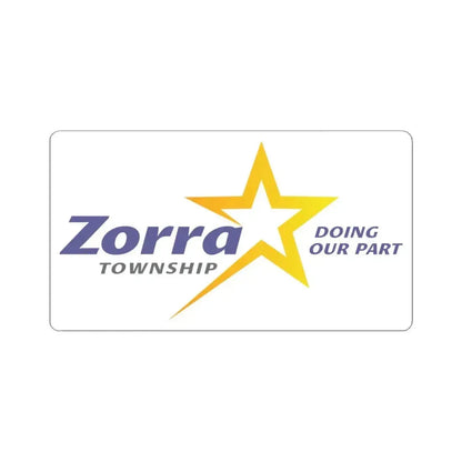 Flag of Zorra Township Canada (Canada) STICKER Vinyl Kiss-Cut Decal 6 Inch White - The Sticker Space