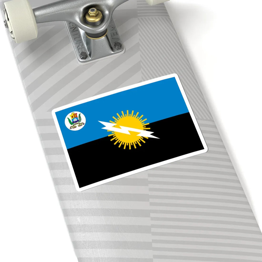 Flag of Zulia State with Coat of Arms (Venezuela) STICKER Vinyl Kiss-Cut Decal - The Sticker Space