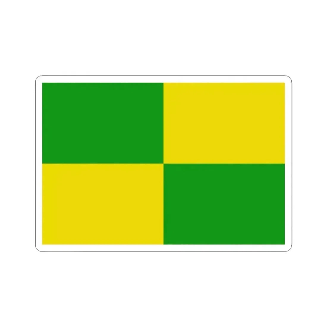 Flag of Zulte (Belgium) STICKER Vinyl Kiss-Cut Decal 4 Inch White - The Sticker Space