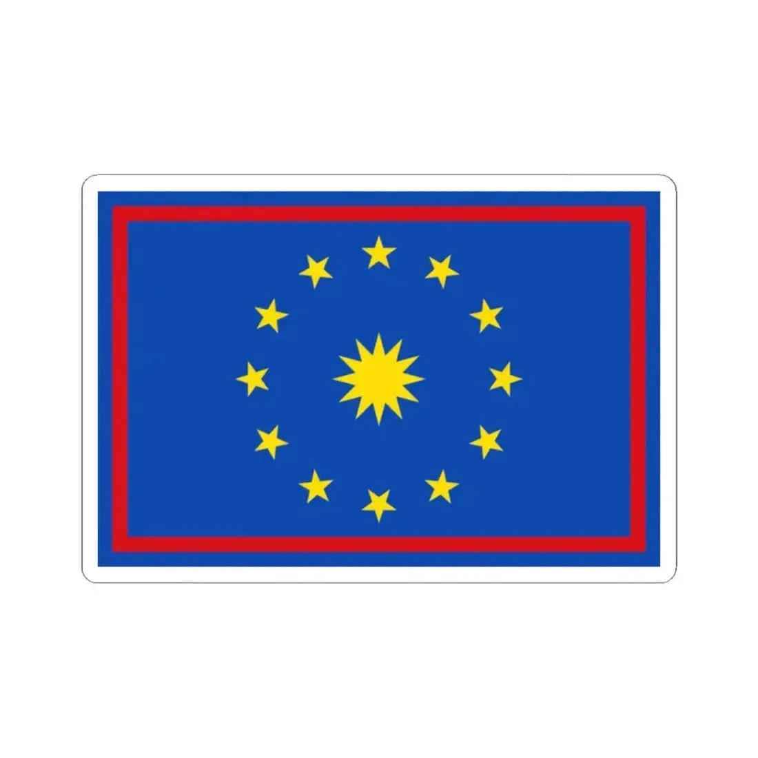 Flag of Zwalm (Belgium) STICKER Vinyl Kiss-Cut Decal 2 Inch White - The Sticker Space