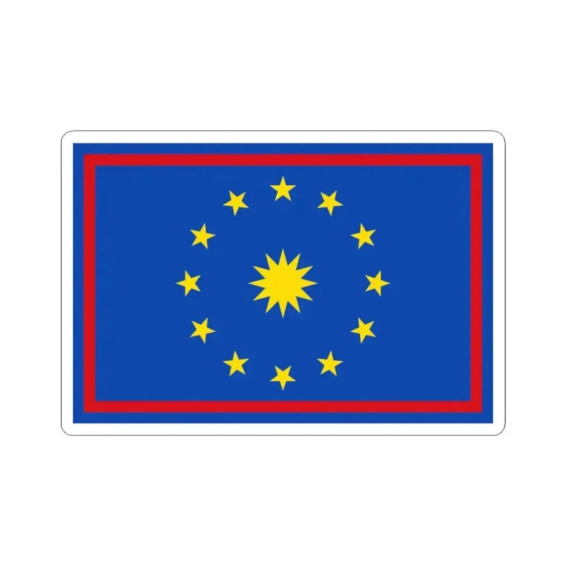 Flag of Zwalm (Belgium) STICKER Vinyl Kiss-Cut Decal 3 Inch White - The Sticker Space