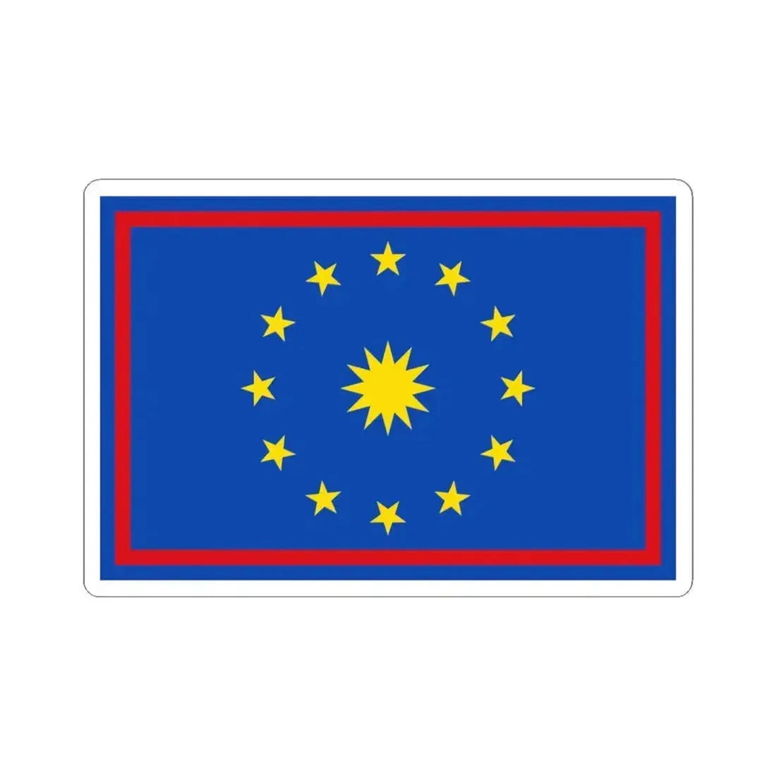 Flag of Zwalm (Belgium) STICKER Vinyl Kiss-Cut Decal 4 Inch White - The Sticker Space