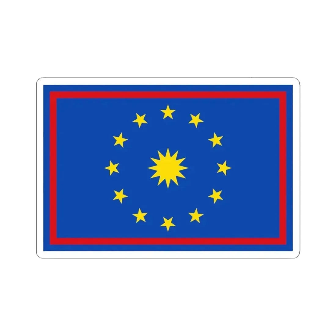 Flag of Zwalm (Belgium) STICKER Vinyl Kiss-Cut Decal 6 Inch White - The Sticker Space