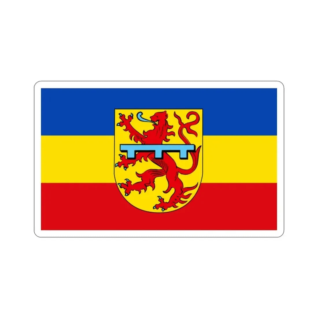 Flag of Zweibrücken Germany STICKER Vinyl Die-Cut Decal 2 Inch - The Sticker Space