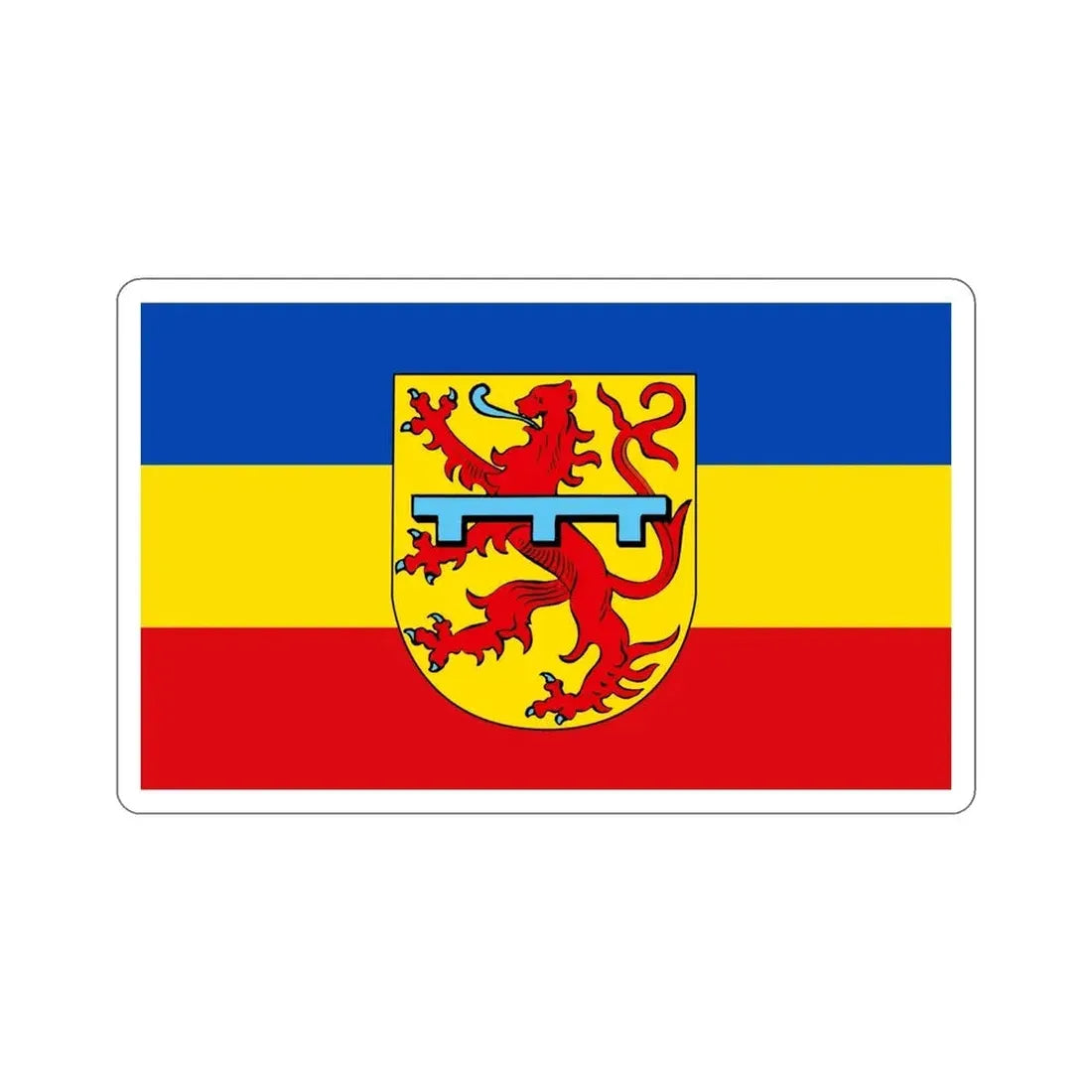 Flag of Zweibrücken Germany STICKER Vinyl Die-Cut Decal 6 Inch - The Sticker Space