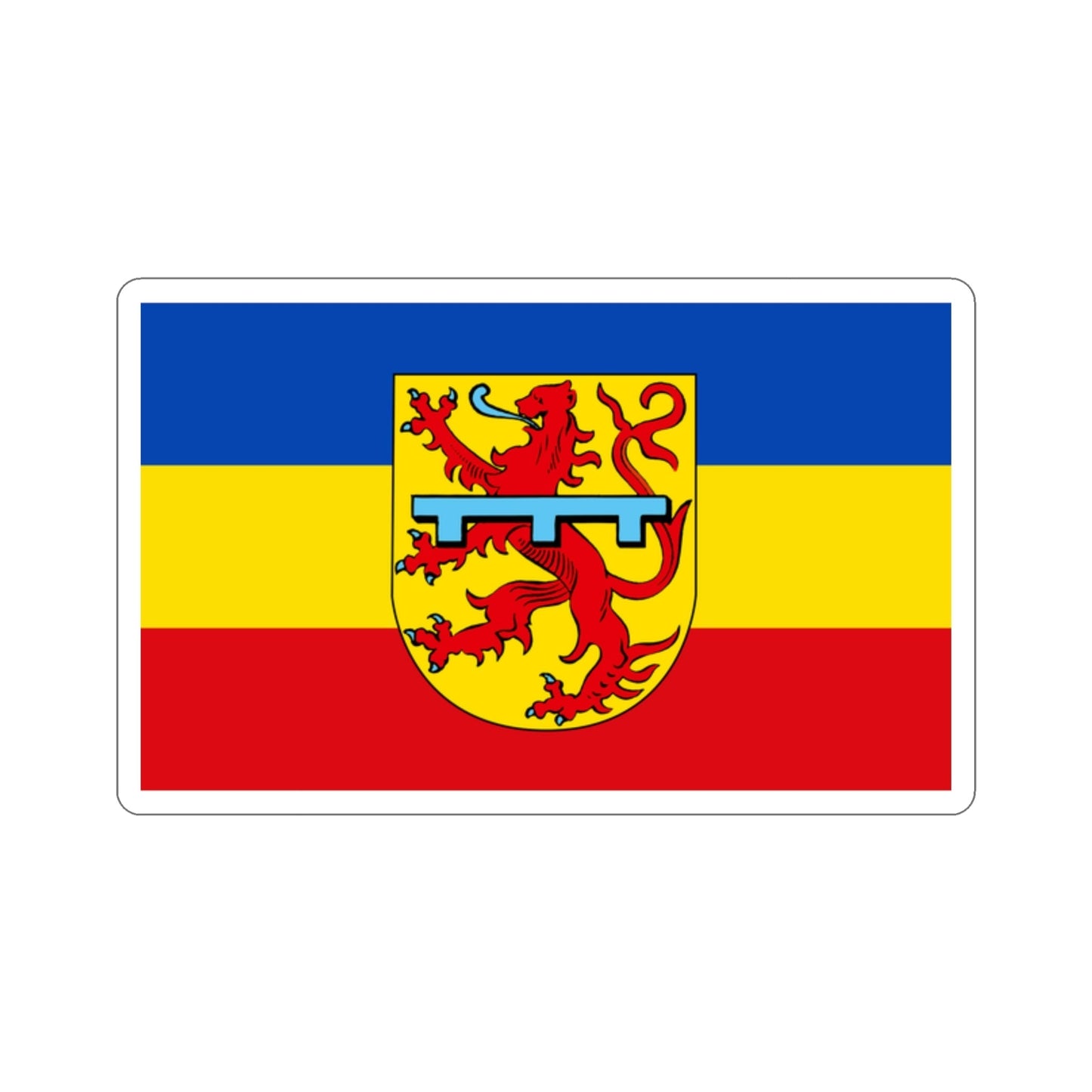 Flag of Zweibrücken Germany STICKER Vinyl Die-Cut Decal-2 Inch-The Sticker Space