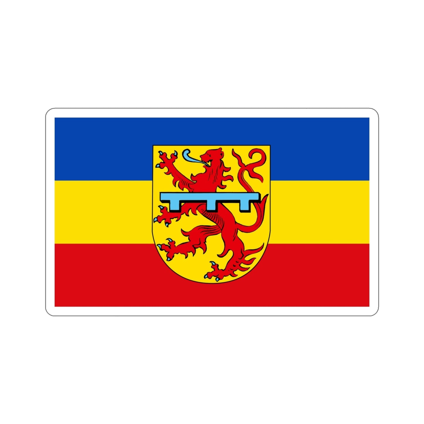 Flag of Zweibrücken Germany STICKER Vinyl Die-Cut Decal-4 Inch-The Sticker Space