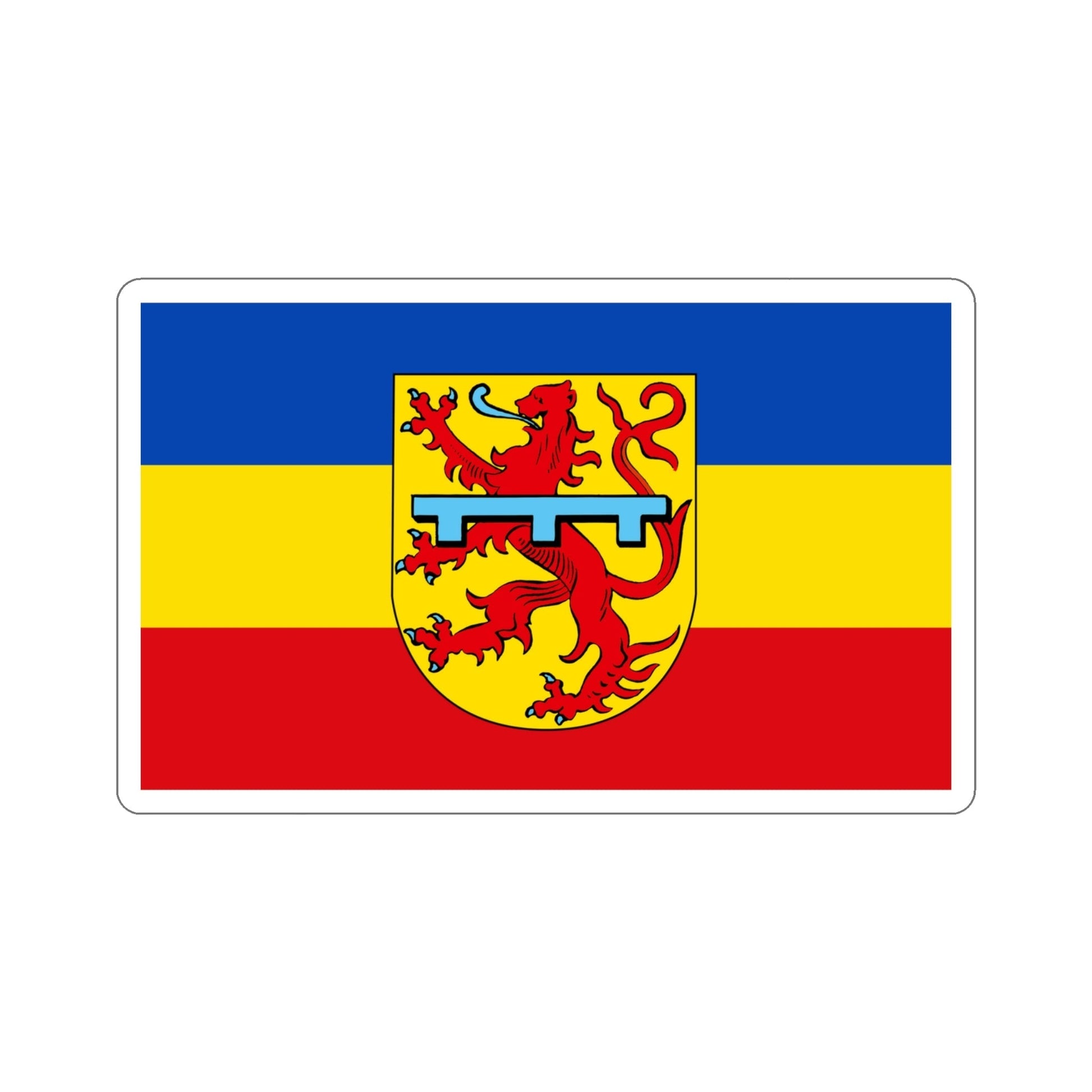 Flag of Zweibrücken Germany STICKER Vinyl Die-Cut Decal-4 Inch-The Sticker Space