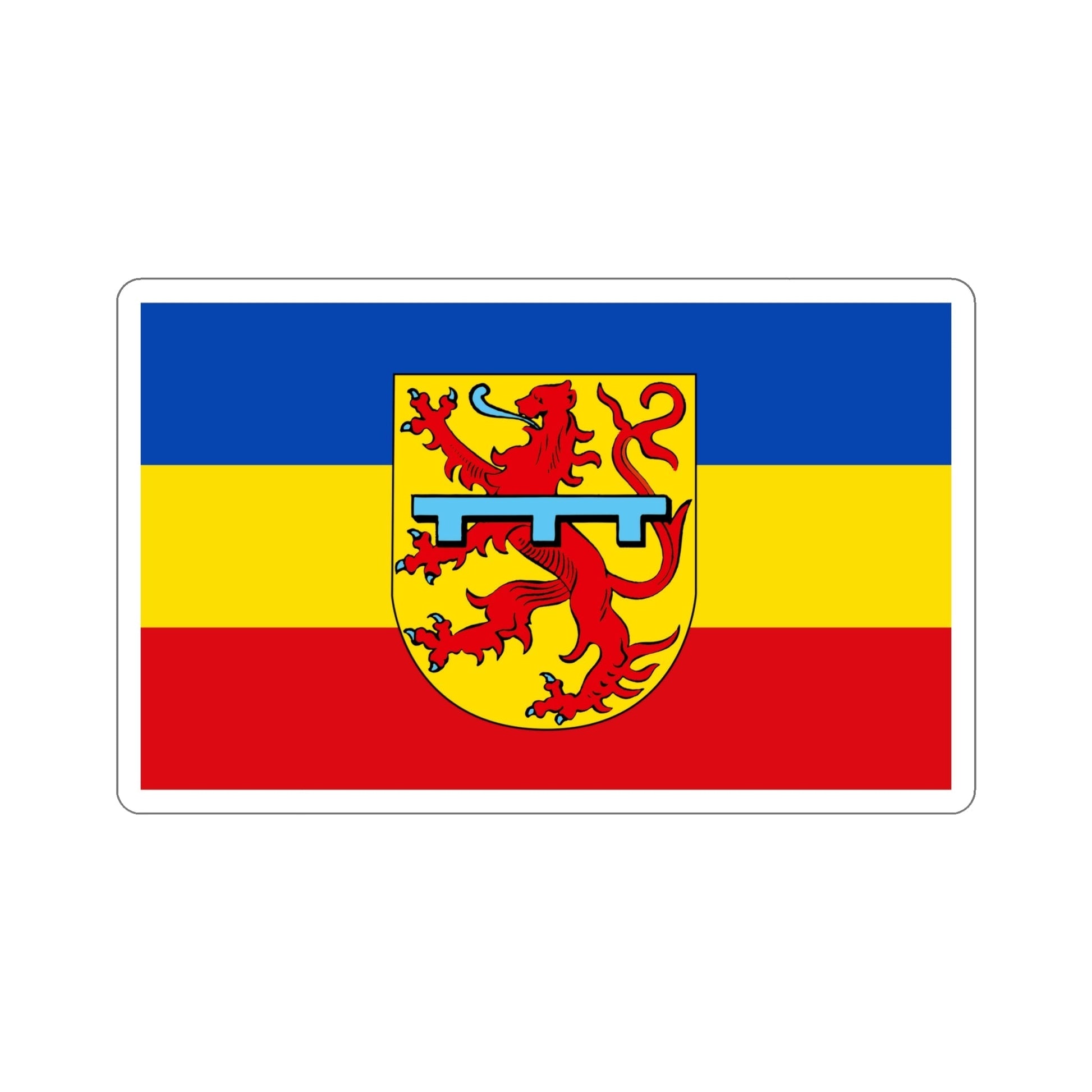 Flag of Zweibrücken Germany STICKER Vinyl Die-Cut Decal-6 Inch-The Sticker Space