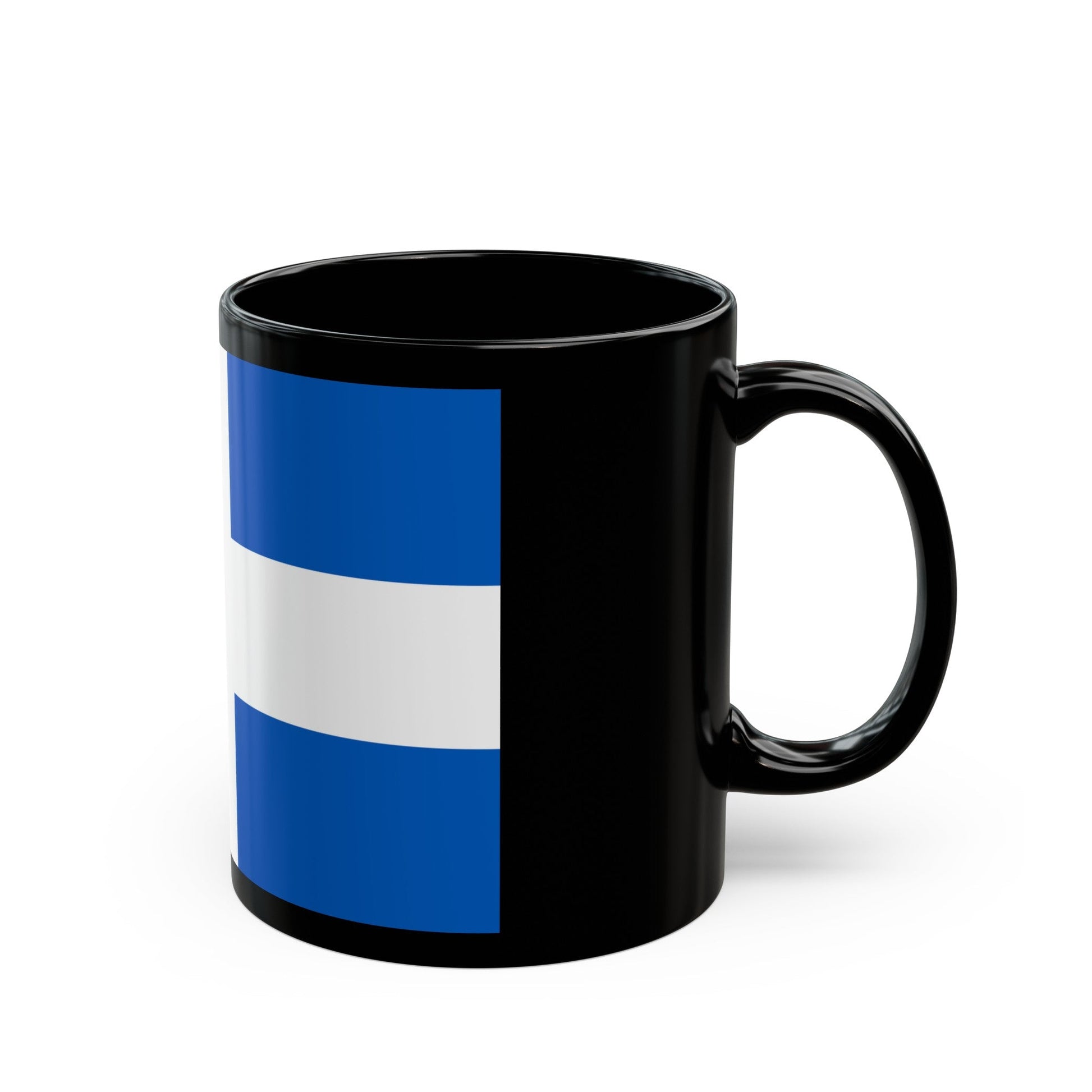 Flag of Zwolle the capital of the province of Overijssel Netherlands - Black Coffee Mug-The Sticker Space