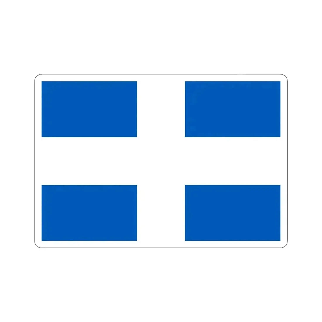 Flag of Zwolle the capital of the province of Overijssel Netherlands STICKER Vinyl Die-Cut Decal - The Sticker Space