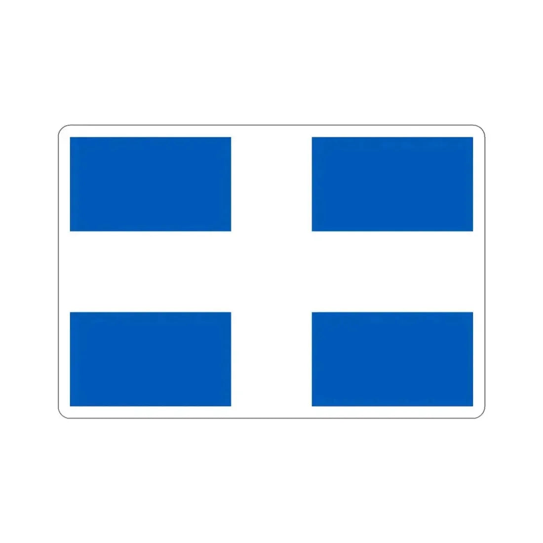 Flag of Zwolle the capital of the province of Overijssel Netherlands STICKER Vinyl Die-Cut Decal - The Sticker Space