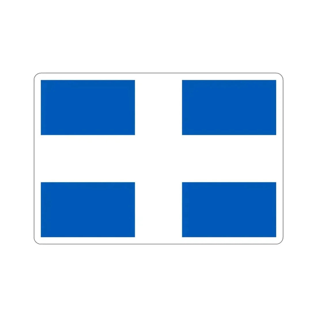 Flag of Zwolle the capital of the province of Overijssel Netherlands STICKER Vinyl Die-Cut Decal - The Sticker Space