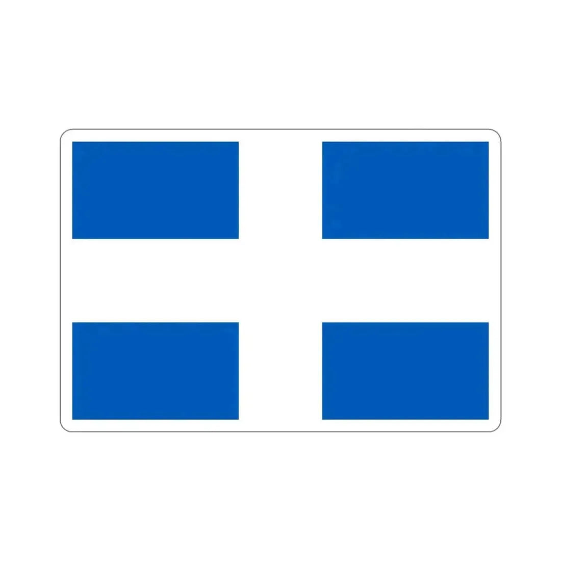 Flag of Zwolle the capital of the province of Overijssel Netherlands STICKER Vinyl Die-Cut Decal - The Sticker Space