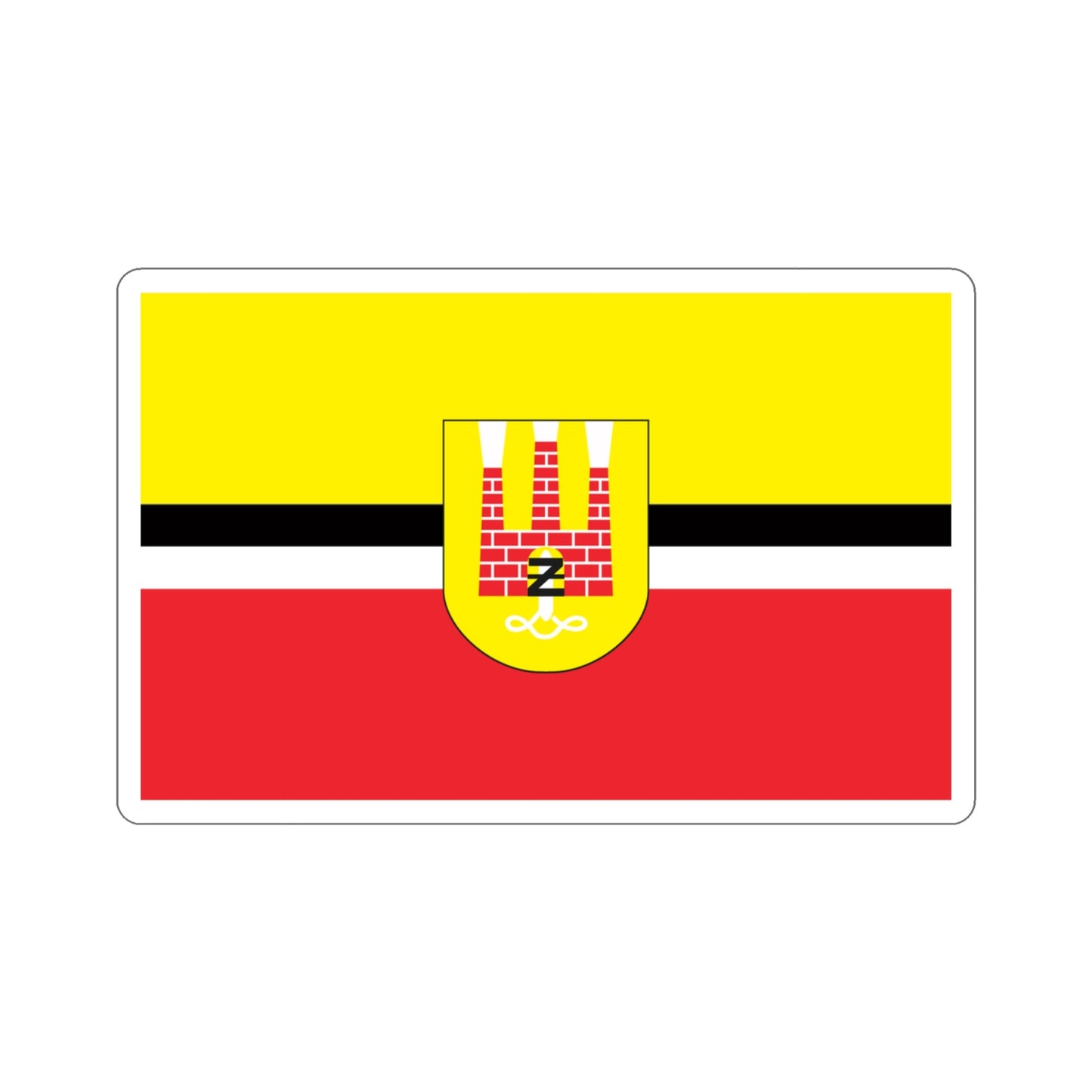 Flag of Żyrardów Poland STICKER Vinyl Die-Cut Decal-3 Inch-The Sticker Space