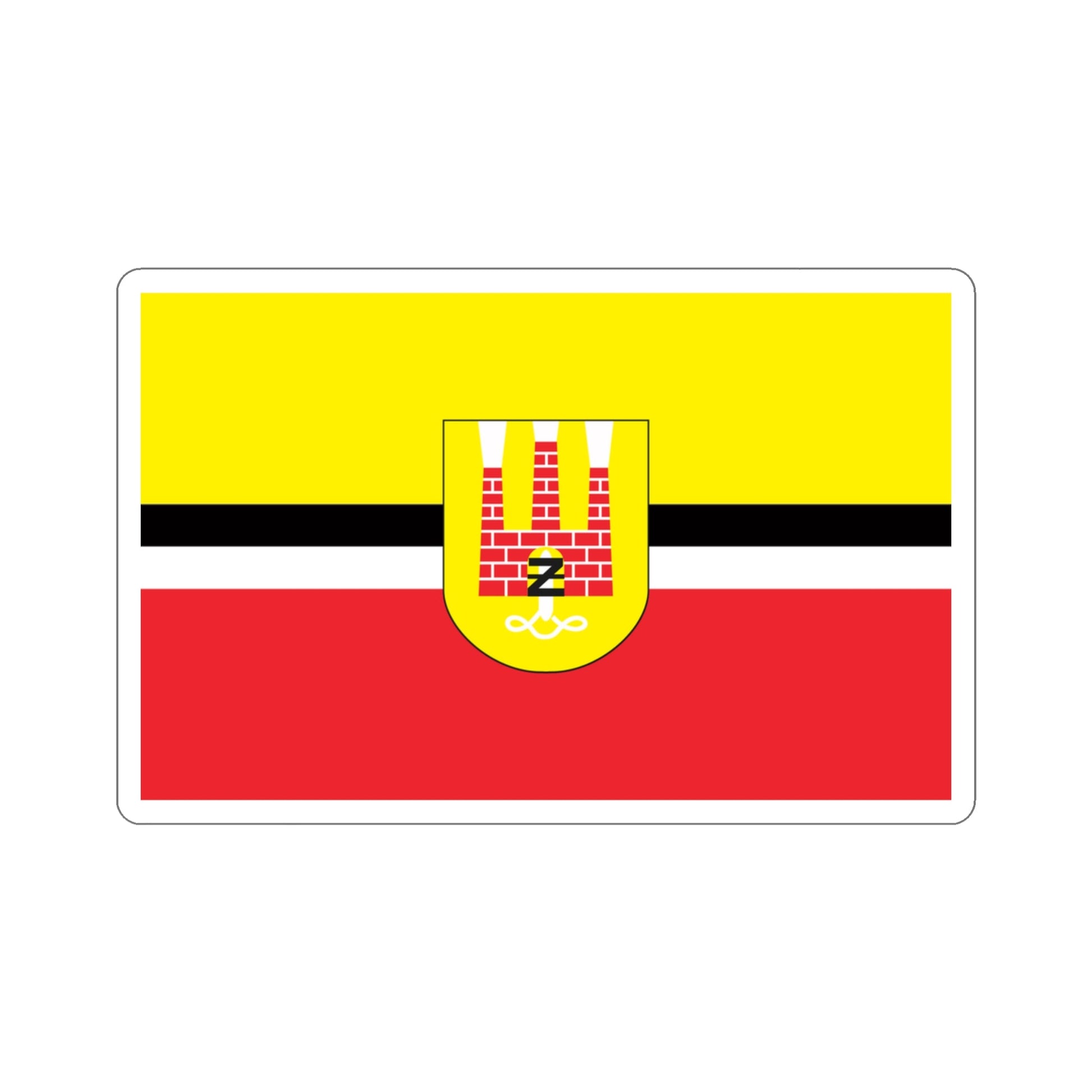 Flag of Żyrardów Poland STICKER Vinyl Die-Cut Decal-3 Inch-The Sticker Space