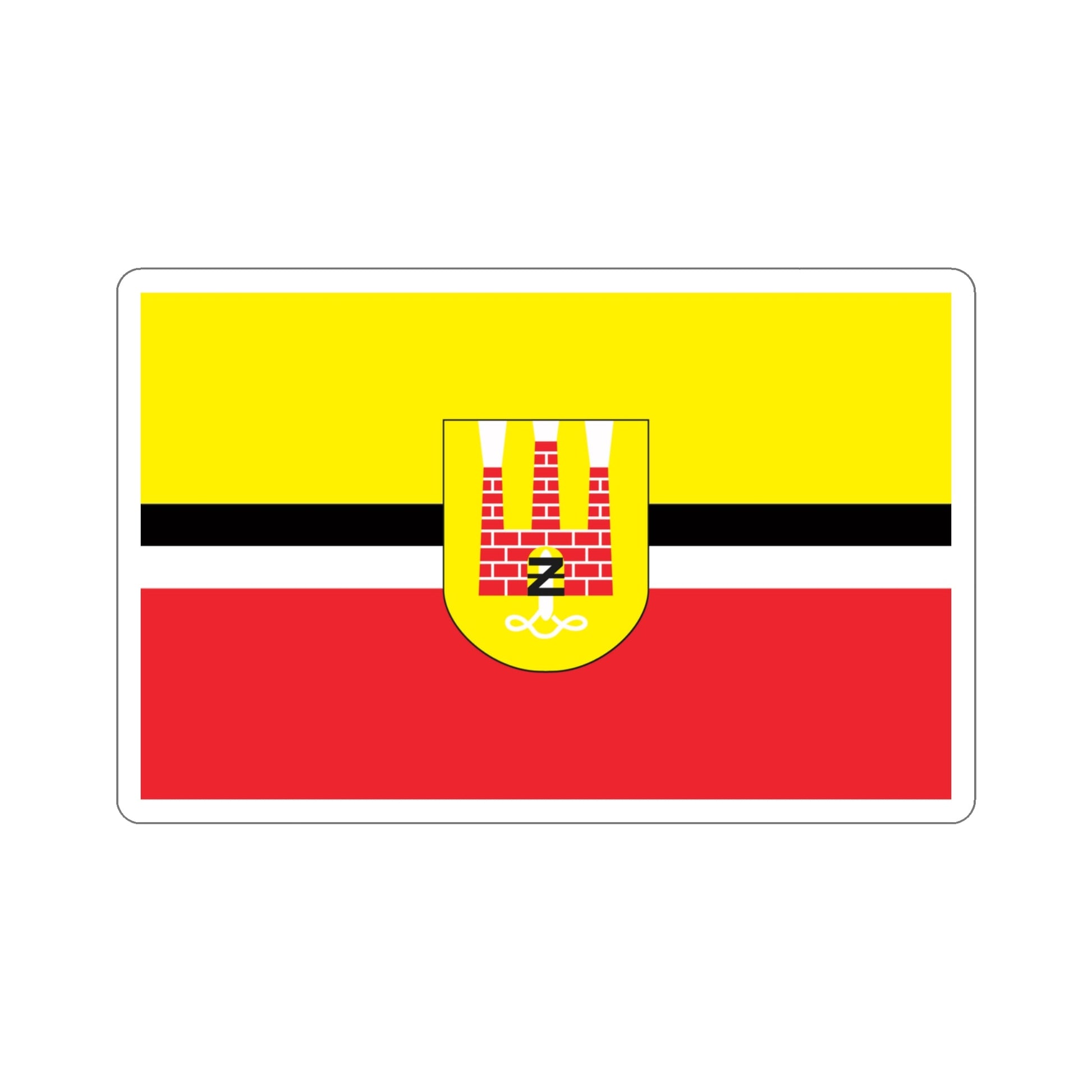 Flag of Żyrardów Poland STICKER Vinyl Die-Cut Decal-4 Inch-The Sticker Space