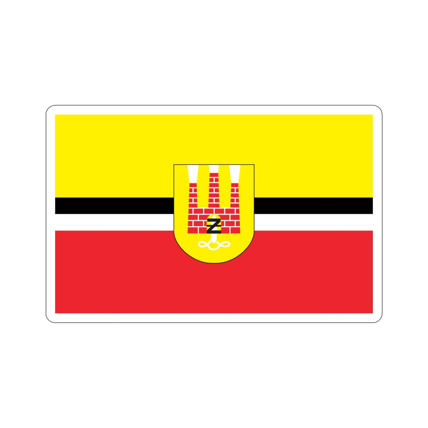 Flag of Żyrardów Poland STICKER Vinyl Die-Cut Decal-5 Inch-The Sticker Space