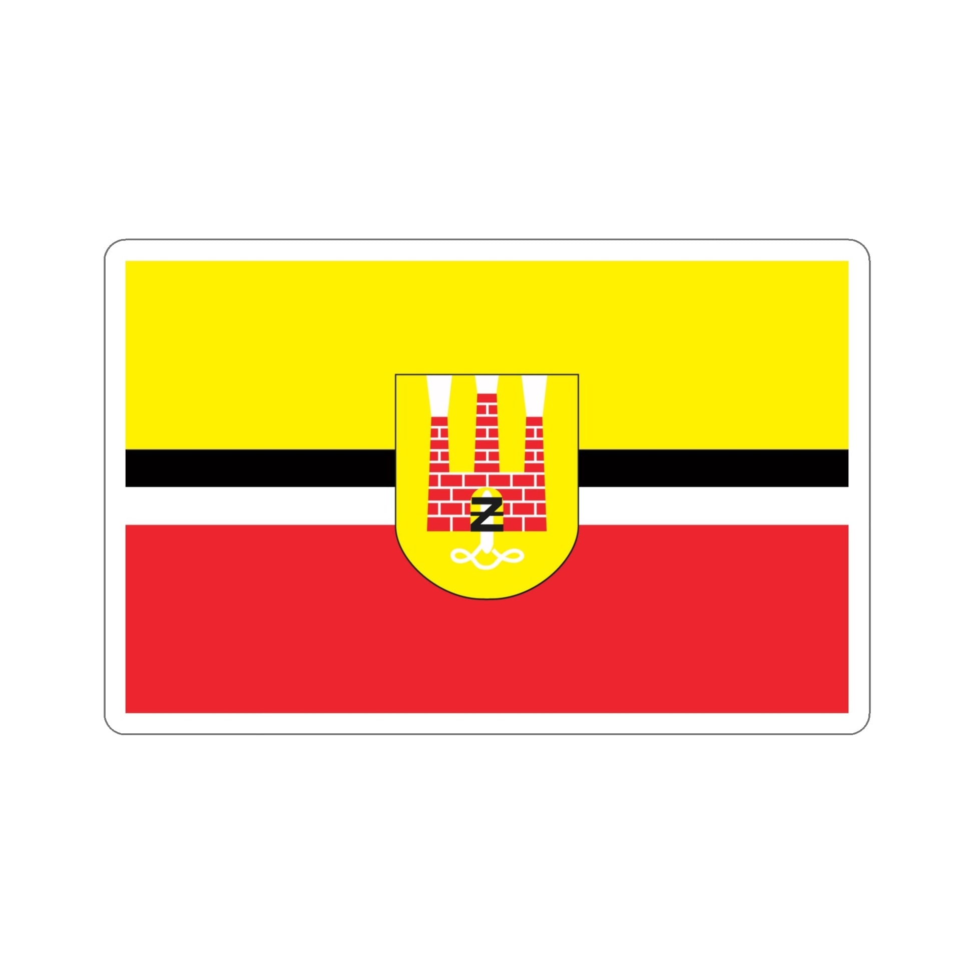 Flag of Żyrardów Poland STICKER Vinyl Die-Cut Decal-5 Inch-The Sticker Space