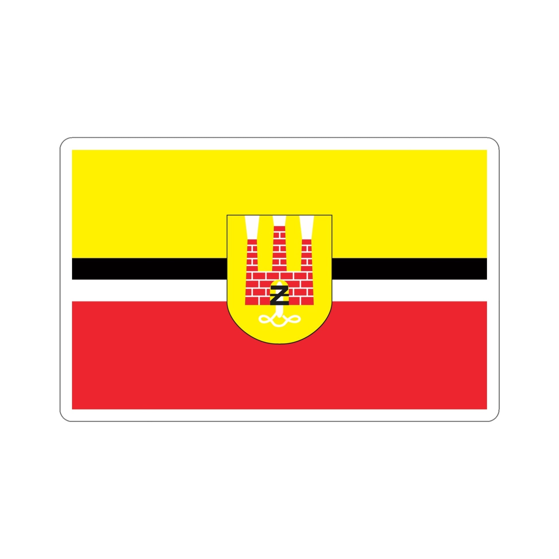 Flag of Żyrardów Poland STICKER Vinyl Die-Cut Decal-6 Inch-The Sticker Space