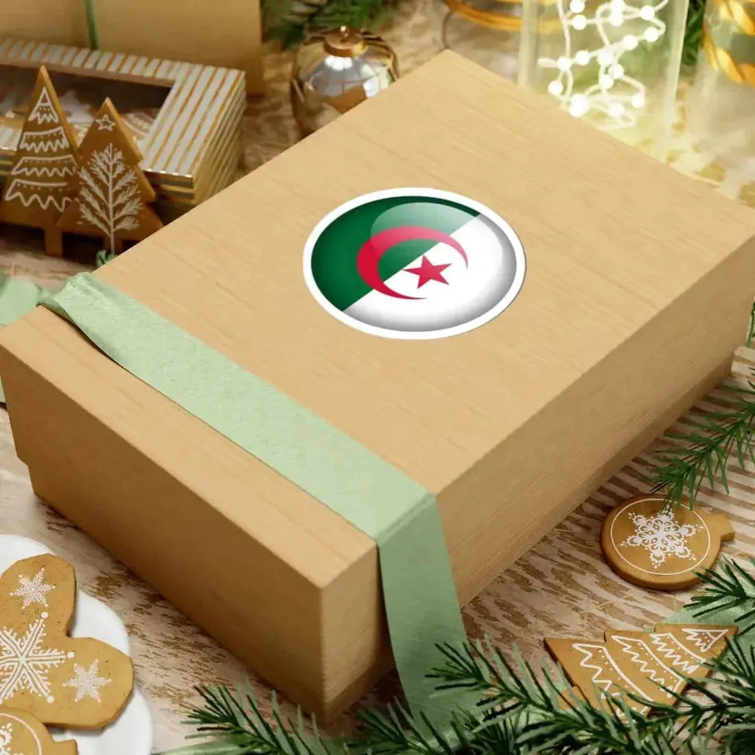 Flag orb Algeria (Algeria) STICKER Vinyl Kiss-Cut Decal - The Sticker Space