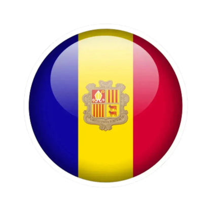Flag orb Andorra (Andorra) STICKER Vinyl Kiss-Cut Decal 6 Inch White - The Sticker Space