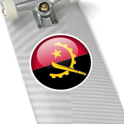 Flag orb Angola (Angola) STICKER Vinyl Kiss-Cut Decal - The Sticker Space