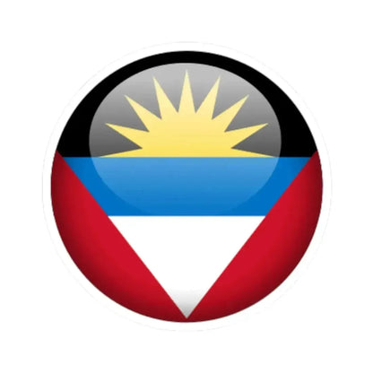 Flag orb Antigua and Barbuda (Antigua and Barbuda) STICKER Vinyl Kiss-Cut Decal 6 Inch White - The Sticker Space