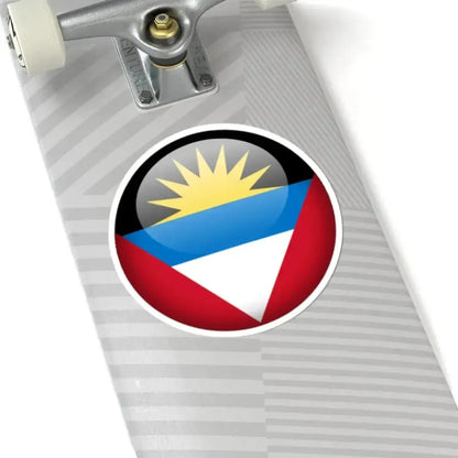 Flag orb Antigua and Barbuda (Antigua and Barbuda) STICKER Vinyl Kiss-Cut Decal - The Sticker Space