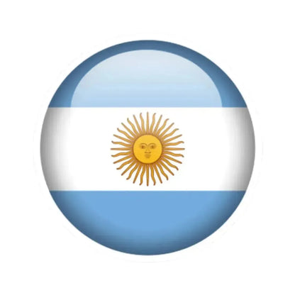 Flag orb Argentina (Argentina) STICKER Vinyl Kiss-Cut Decal 2 Inch White - The Sticker Space