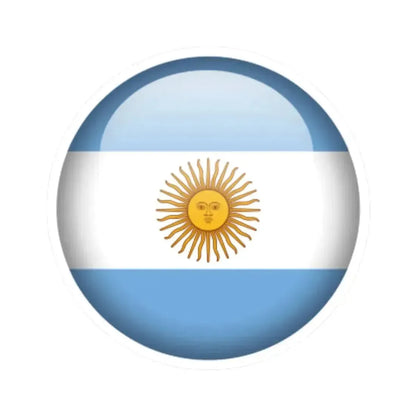 Flag orb Argentina (Argentina) STICKER Vinyl Kiss-Cut Decal 3 Inch White - The Sticker Space