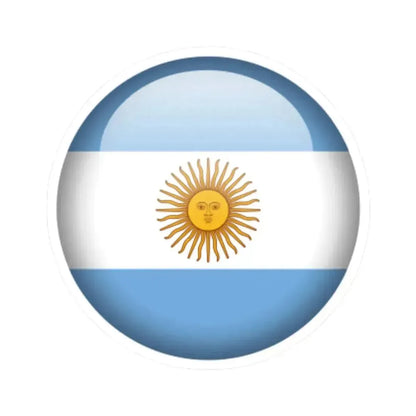 Flag orb Argentina (Argentina) STICKER Vinyl Kiss-Cut Decal 4 Inch White - The Sticker Space
